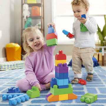 Mega Bloks Jogo de Construção Bolsa de Construção de 60 peças azul