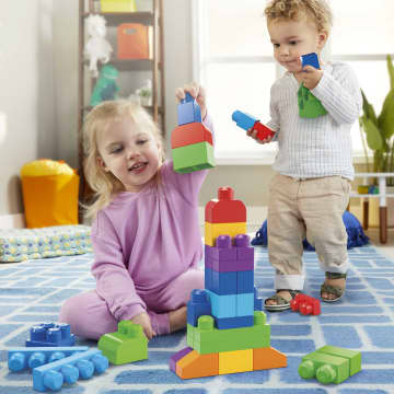 Mega Bloks Jogo de Construção Bolsa de Construção de 60 peças azul - Imagen 2 de 6