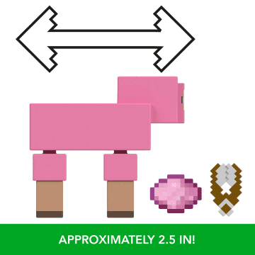 Minecraft Action Figures & Accessories Collection, 3.25-in Scale & Pixelated Design (Characters May Vary) - Image 2 of 6