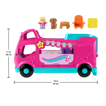 Fisher-Price Little People Barbie Little Dreamcamper Rv Playset With Music Lights & 2 Figures