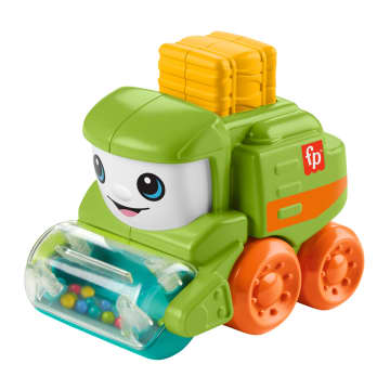 Fisher-Price Rollin’ Tractor Push-Along Toy Vehicle For infants With Fine Motor Activities - Image 1 of 6