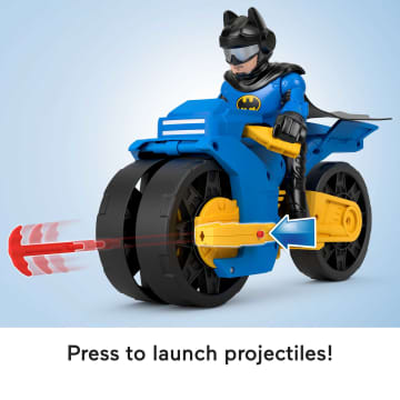 Imaginext DC Super Friends Batman Toys, XL Batcycle And Batman Figure, 10-Inches - Image 3 of 6