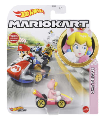 Hot Wheels Mario Kart Veículo de Brinquedo Cat Peach Standard Kart - Image 4 of 4