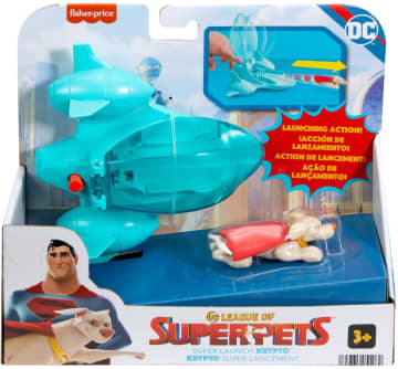Fisher-Price DC League of Super Pets Juguete para Bebés Vehículo Lanzador Krypto