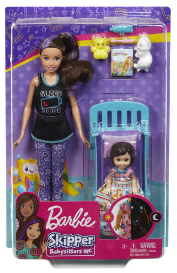 Barbie Skipper Babysitters Inc. Bedtime Playset With Skipper Doll, Toddler Doll And More