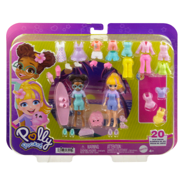 Polly Pocket Large Fashion Pack, Travel Toy With Dolls And Clothing Accessories