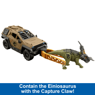 Jurassic World Mission Mayhem Truck & Dinosaur Action Figure Toy Set With Flipping Feature - Image 4 of 6