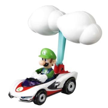 Hot Wheels Mario Kart Vehículo de Juguete Luigi P-Wing con Cloud Glider - Image 2 of 4