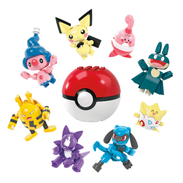 Mega  Pokémon  Figurines Articulées  Coffret de 8 Pour Dresseur - Imagem 1 de 6