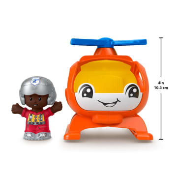 Fisher-Price Little People Helicopter Toy & Pilot Figure Set For Toddlers, 2 Pieces