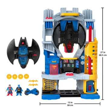 Imaginext DC Super Friends Ultimate Headquarters Playset With Batman Figure, 10 Piece Preschool Toy - Imagem 6 de 6