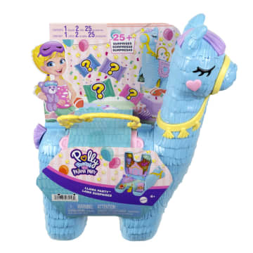 Polly Pocket Pajama Party Llama Party Large Compact, 25+ Surprises, 4 & Up