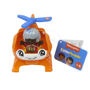 Fisher-Price Little People Helicopter Toy & Pilot Figure Set For Toddlers, 2 Pieces - Image 6 of 6