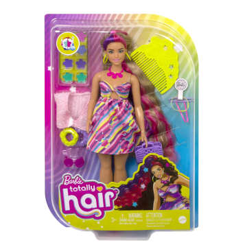 Barbie Totally Hair Boneca Vestido de Flores - Imagem 6 de 6