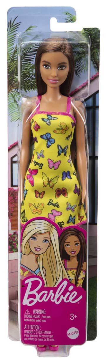 Barbie Fashion & Beauty Muñeca Vestido Amarillo con Mariposas - Image 6 of 6