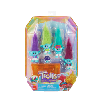 Dreamworks Trolls Band TogeTher Brozone On Tour Small Dolls Set With Stand, Collectible Toy - Image 6 of 6
