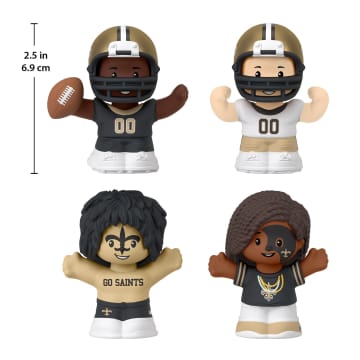 Little People Collector New Orleans Saints Special Edition Set For Adults & NFL Fans, 4 Figures - Image 2 of 6