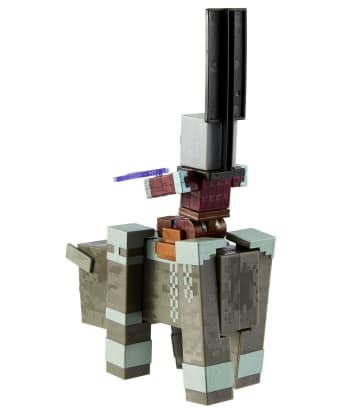 Minecraft Vanilla Figura de Acción Paquete de 2 Capitan Raid y Ravager 3.25"