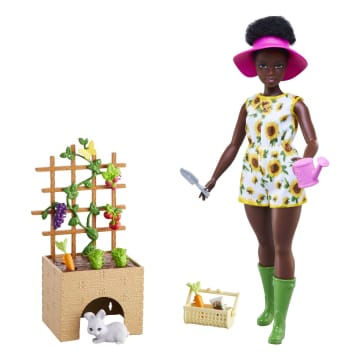 Barbie Doll And Gardening Playset With Pet And Accessories, Gift For 3 To 7 Year Olds