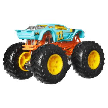 Hot Wheels Monster Trucks Vehículo de Juguete Camión Night Shifter + Sudden Stop (Aplastado) - Imagen 2 de 3