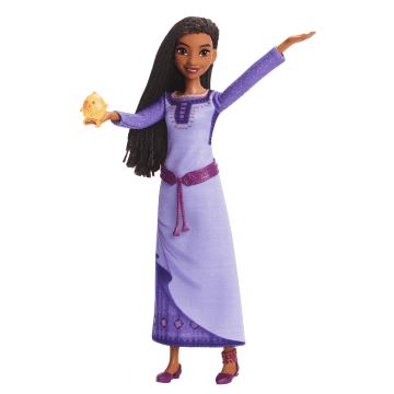 Disney's Wish Singing Asha Of Rosas Fashion Doll & Star Figure, Posable With Removable Outfit, Sings “this Wish” in English