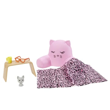 Barbie Accessory Pack, Lounging theme, With 6 Pieces Including Pet