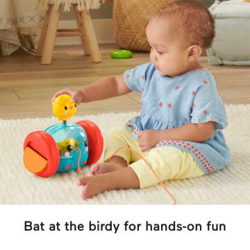 Fisher-Price Pull-Along Elephant With Birdy Buddy For Infants And Toddlers