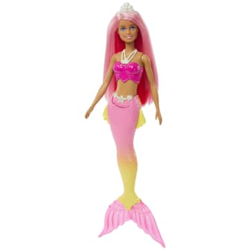 Barbie Fantasía Muñeca Sirena Aleta Rosa - Imagen 1 de 4