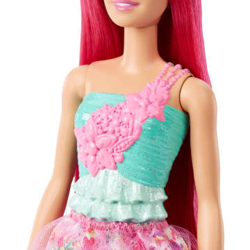 Barbie Dreamtopia Royal Doll With Dark-Pink Hair Wearing Removable Skirt, Shoes & Headband