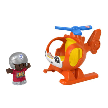 Fisher-Price Little People Helicopter Toy & Pilot Figure Set For Toddlers, 2 Pieces