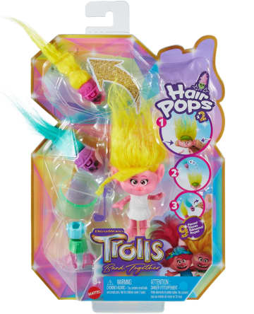 Dreamworks Trolls Band Together Hair Pops Viva Small Doll & Accessories, Toys Inspired By the Movie - Image 6 of 6