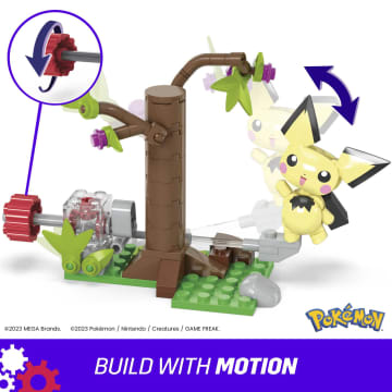 MEGA Pokémon Building Toy Kit, Pichu's Forest Forage With 1 Action Figure (84 Pieces) - Image 2 of 6