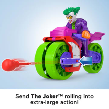 Imaginext DC Super Friends the Joker XL Figure And Laff Cycle Vehicle Set For Kids, 10-Inches - Imagen 3 de 6