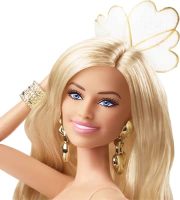 Barbie The Movie Collectible Doll, Margot Robbie As Barbie in Gold Disco Jumpsuit