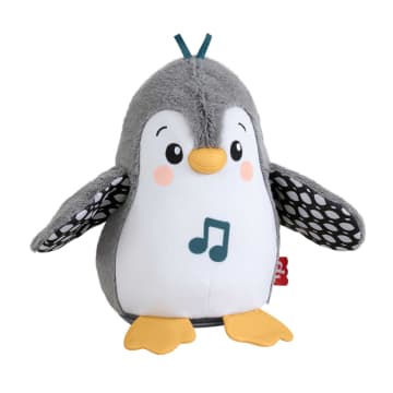 Fisher-Price Plush Tummy Time Toy, Flap & Wobble Penguin, Newborn Musical Toy