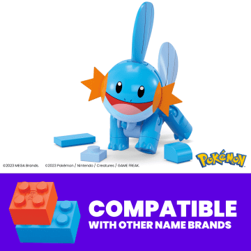 MEGA Pokémon Mudkip Building Toy Kit, Poseable Action Figure (31 Pieces) For Kids