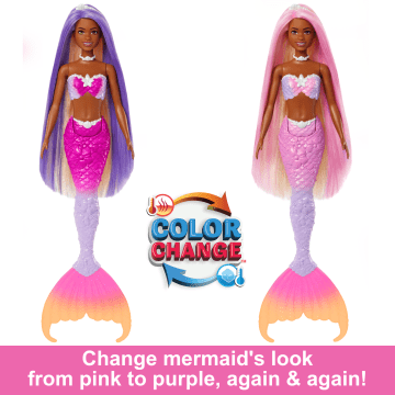 Barbie “Brooklyn” Mermaid Doll With Color Change Feature, Pet Dolphin And Accessories - Image 3 of 6