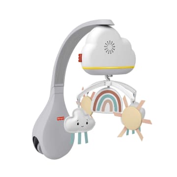 Fisher-Price Rainbow Showers Bassinet To Bedside Baby Sound Machine Mobile & Tabletop Soother