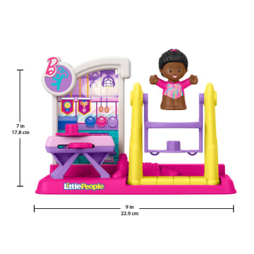 Fisher Price Little People Barbie Gymnastics Playset For Toddlers & Preschool Kids, 1 Figure