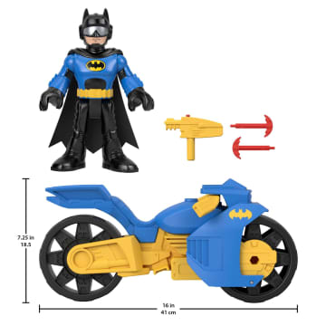 Imaginext DC Super Friends Batman Toys, XL Batcycle And Batman Figure, 10-Inches - Image 5 of 6