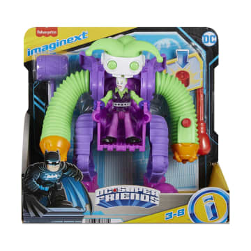Imaginext DC Super Friends the Joker Battling Robot, 3-Piece Figure Set With Lights For Preschool Kids