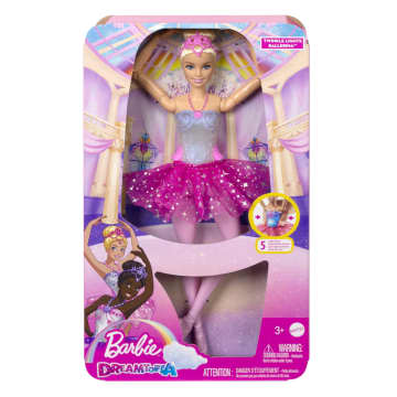 Barbie Fantasía Muñeca Bailarina Luces Brillantes Tutú Rosa - Imagen 6 de 6