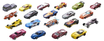 Hot Wheels Set Of 20 1:64 Scale Toy Trucks And Cars For Kids & Collectors