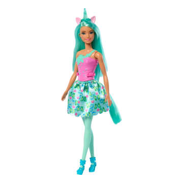 Four Fairytale Barbie Dolls With Colorful Hair, Unicorn And Fairy theme - Image 2 of 5