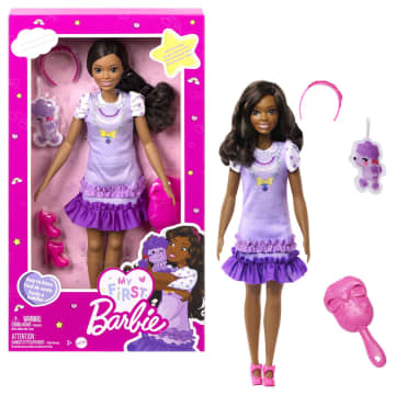 Barbie My First Barbie Muñeca Falda de Rayas con Puddle