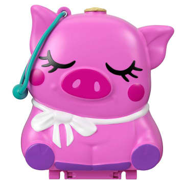 Polly Pocket On the Farm Piggy Compact, 2 Micro Dolls, 2 Animal Figures