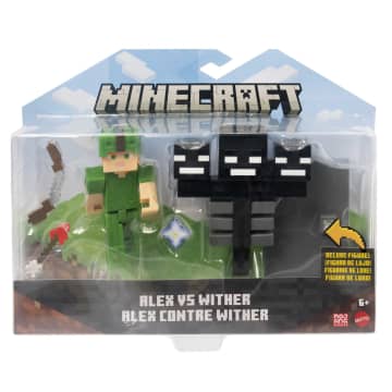 Minecraft Vanilla Figura de Acción Paquete de 2 Alex vs Wither 3.25"