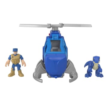 Imaginext Jurassic World Raptor Recon Dinosaur Toy & Helicopter Set, 3 Pieces