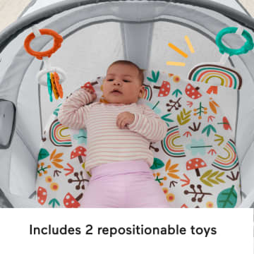 Fisher-Price On-the-Go Baby Dome Portable Bassinet And Play Space With Toys, Whimsical Forest - Image 4 of 6