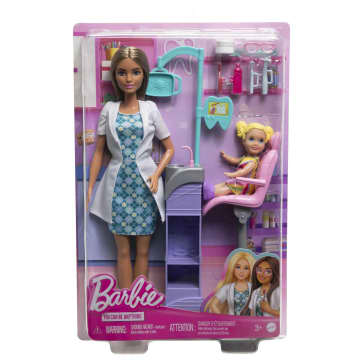 Barbie Profesiones Set de Juego Dentista Cabello Castaño